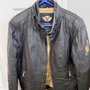 Black leather Harley-Davidson jacket